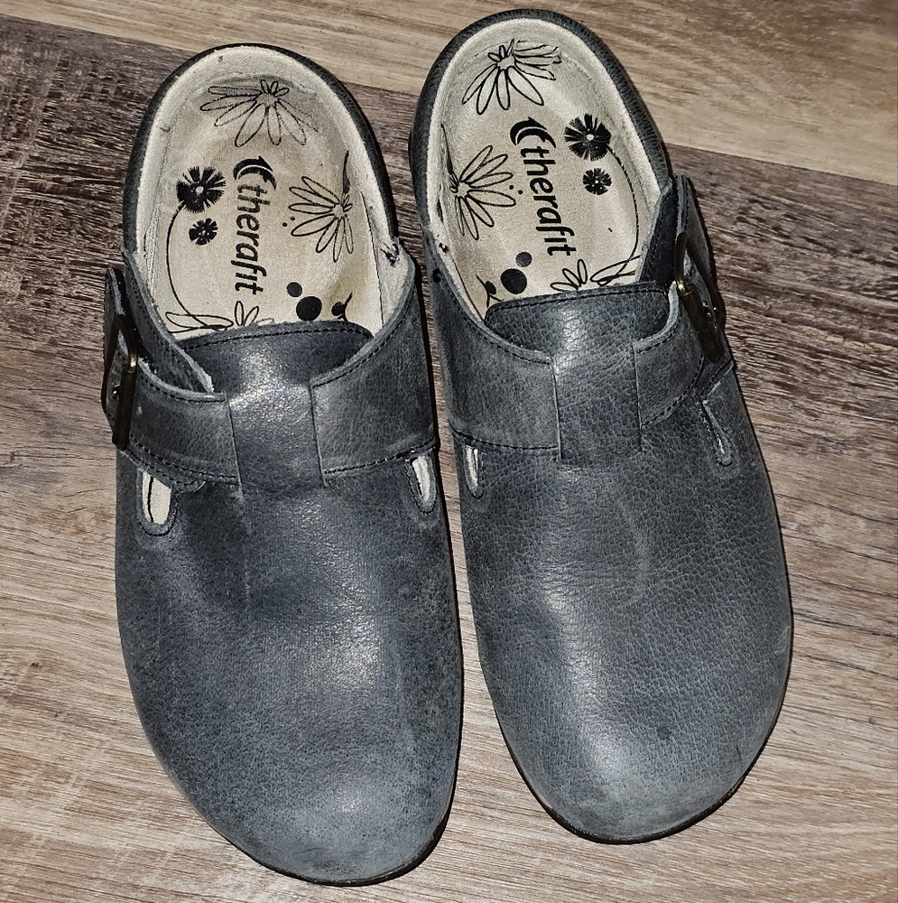 Therafit Mindy soft leather arch support mules size 6.5/7